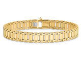 14K Yellow Gold Men's Link Bracelet 8.5 Inches (10.0mm)
